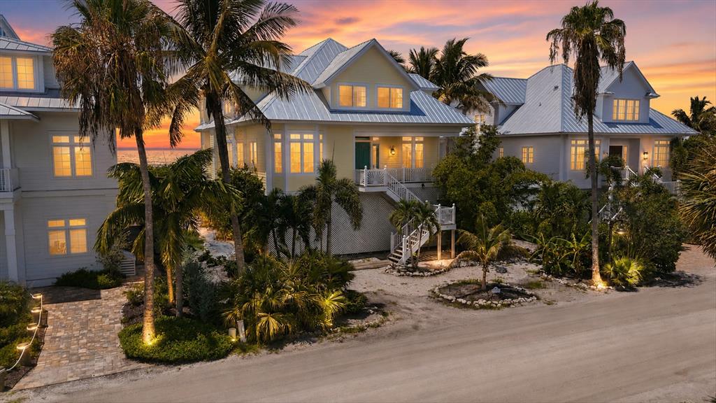 Front elevation with tropical landscaping