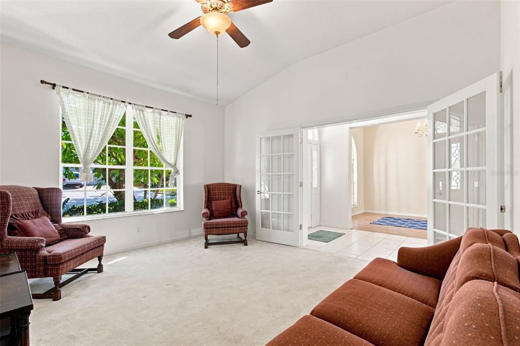 Office off front foyer/French door entry