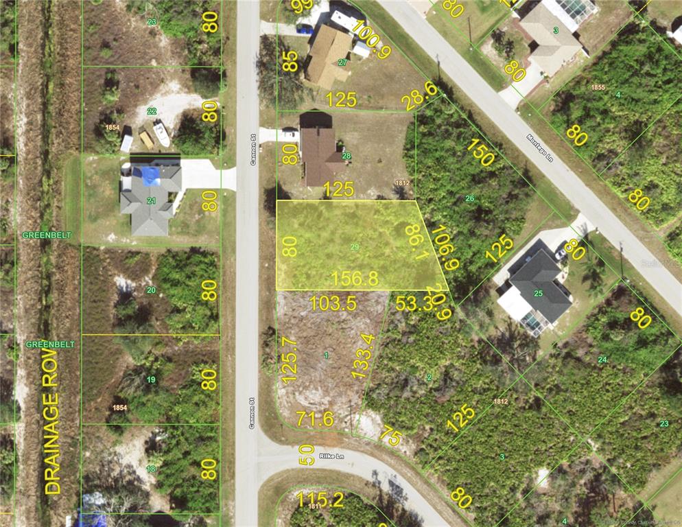 Cleared buildable lot