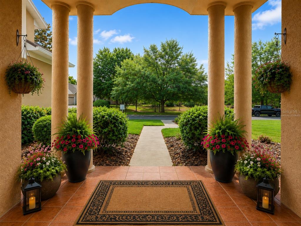 Virtually staged view from front door