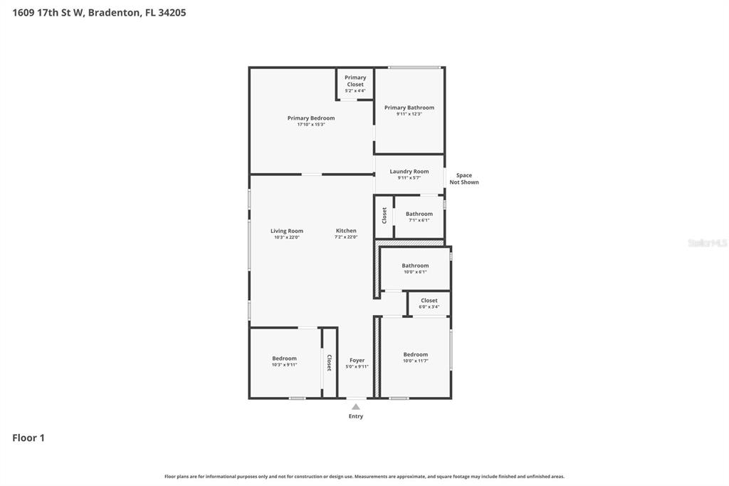 Property for sale at 1609 17TH STREET W, BRADENTON, FL, 34205