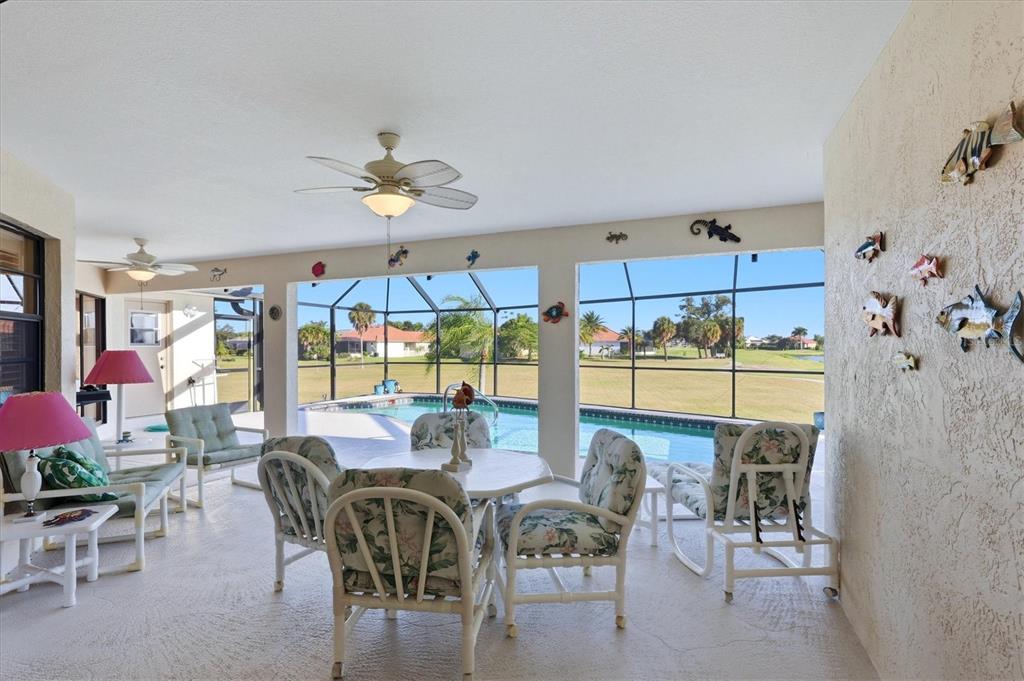 Spacious lanai, sliders to access from multiple areas of the home for our Florida lifestyle