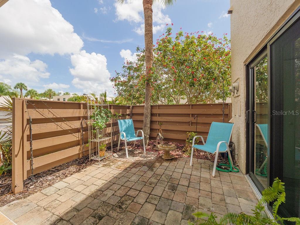 Private front patio