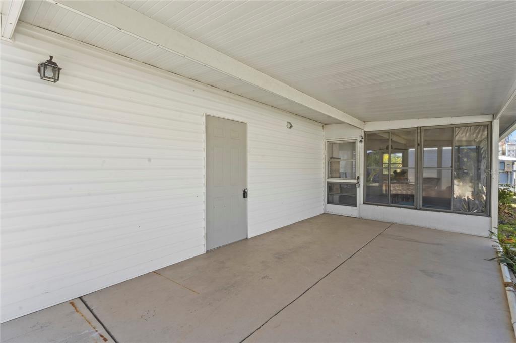 Carport with door to laundry