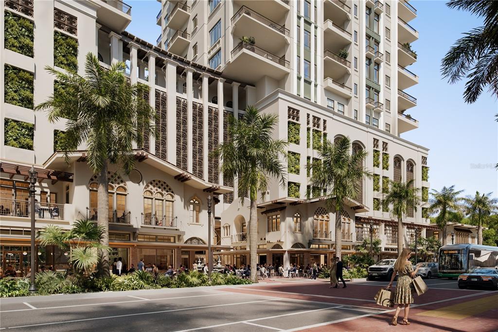Spanning nearly 400 feet of frontage on South Palm Avenue, Mira Mar will create an exceptional pedestrian experience with curated retail and boutique spaces just steps from Sarasota’s dining, shopping, and culture.
