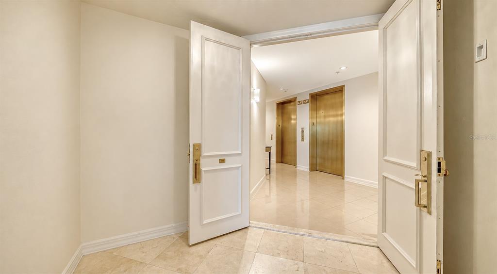 Double Door Entry with access to 2 Elevators