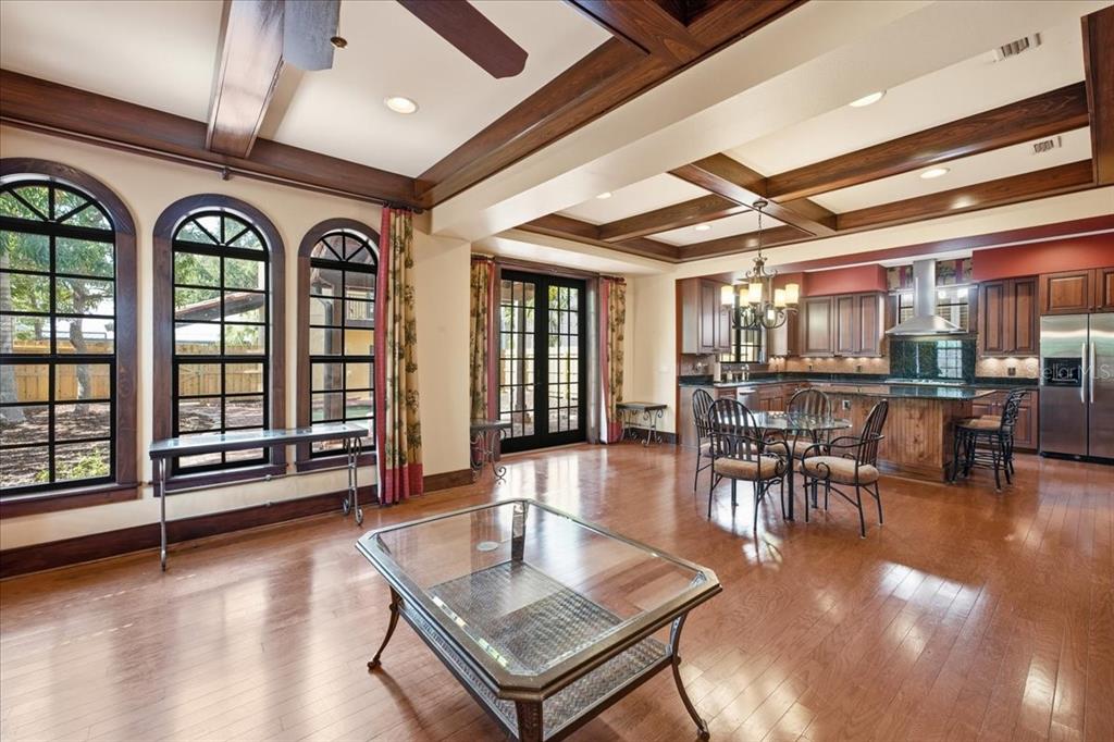 Living Room Brazilian Cherry Hardwood Flooring Throughout First Floor