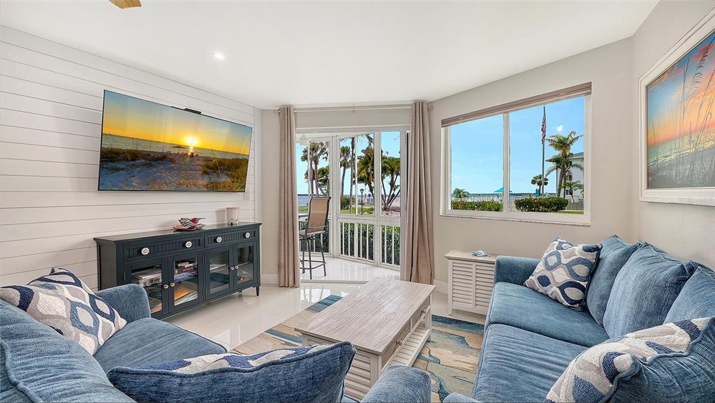 100% updated condo with open floor plan and full water views