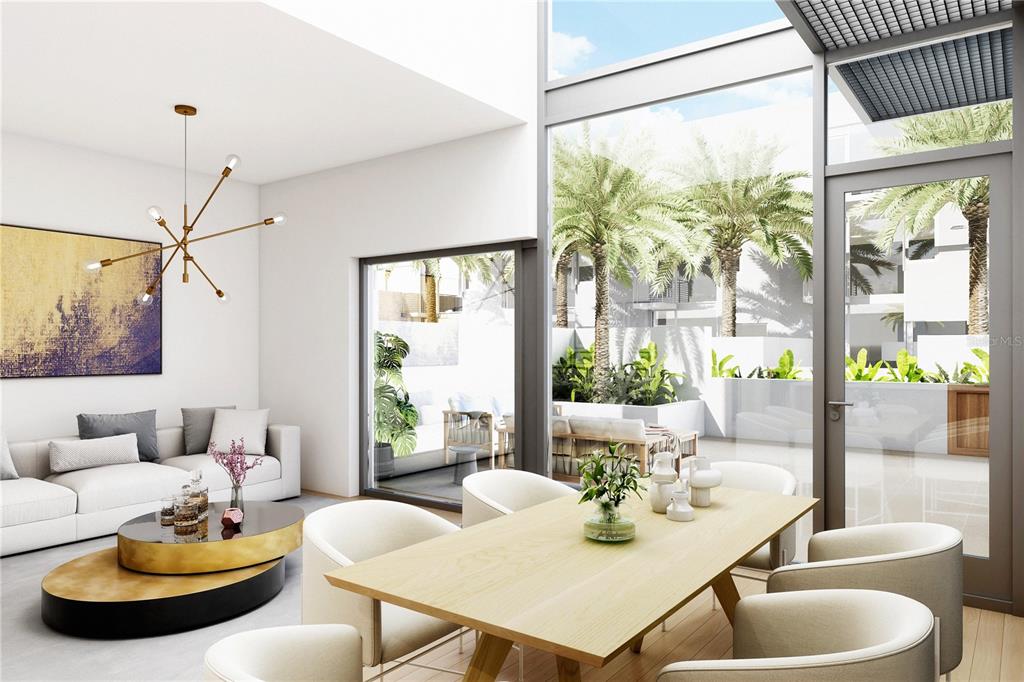dining/living rendering