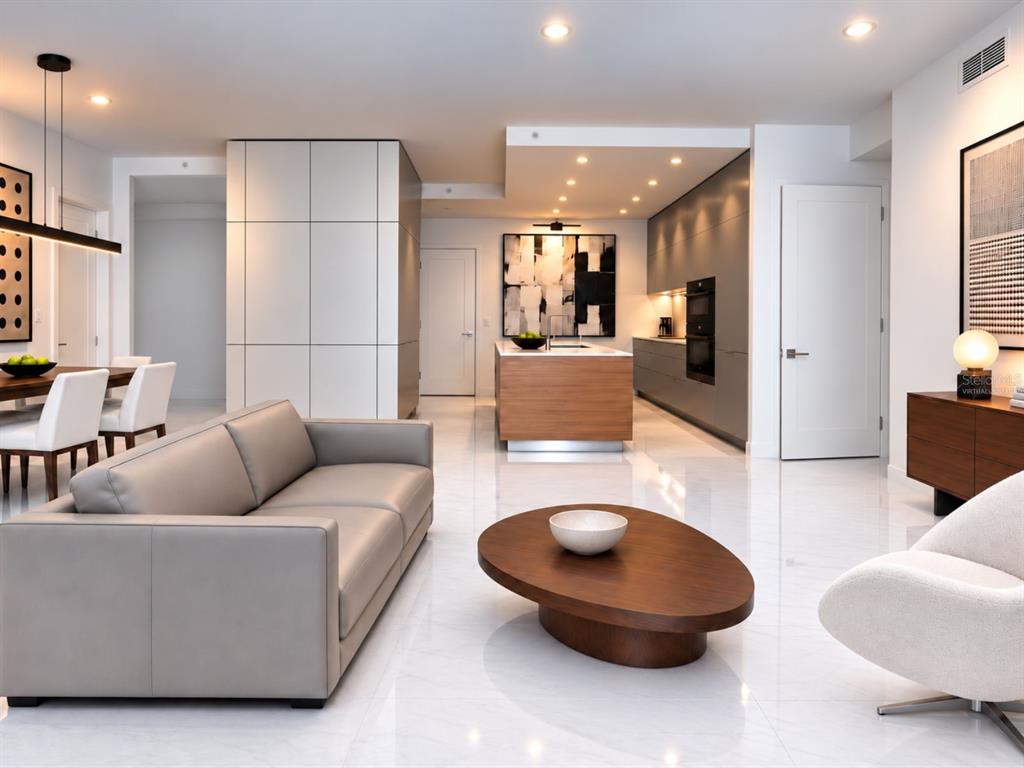 Virtually Staged main living area