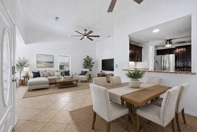 Virtually Staged - Dining and Living room