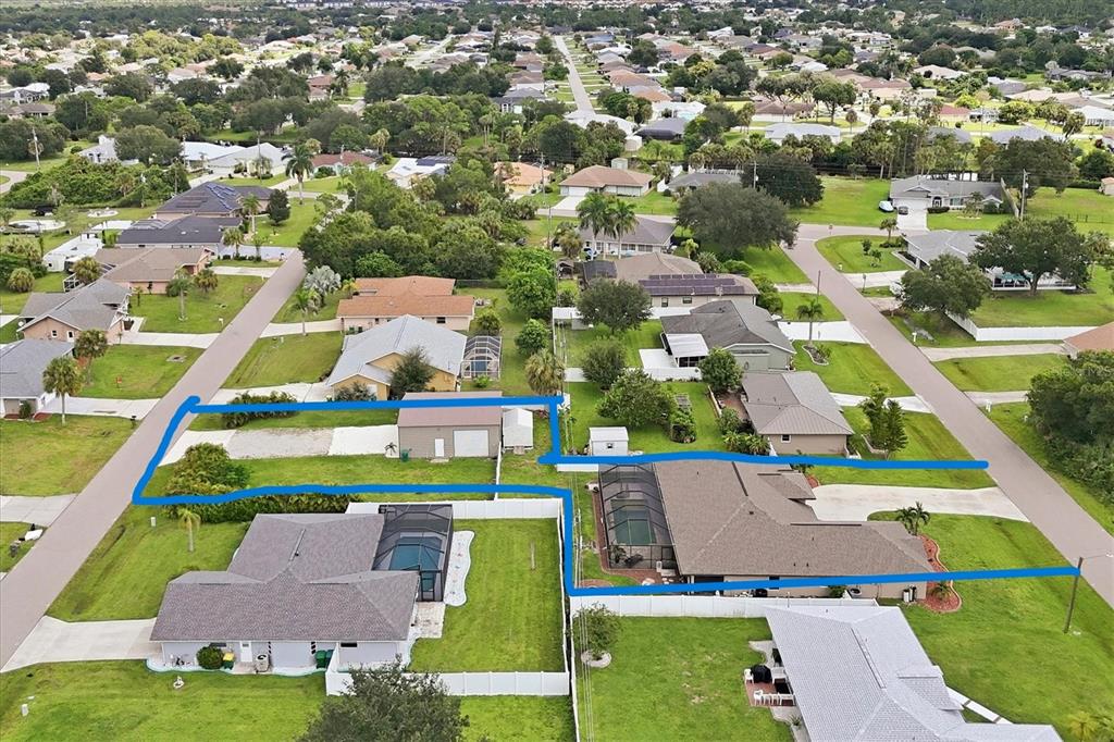 full property framed in blue