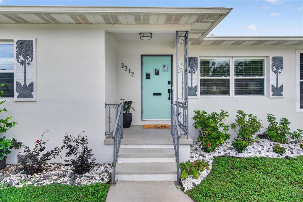 Beautiful & Welcoming covered entry