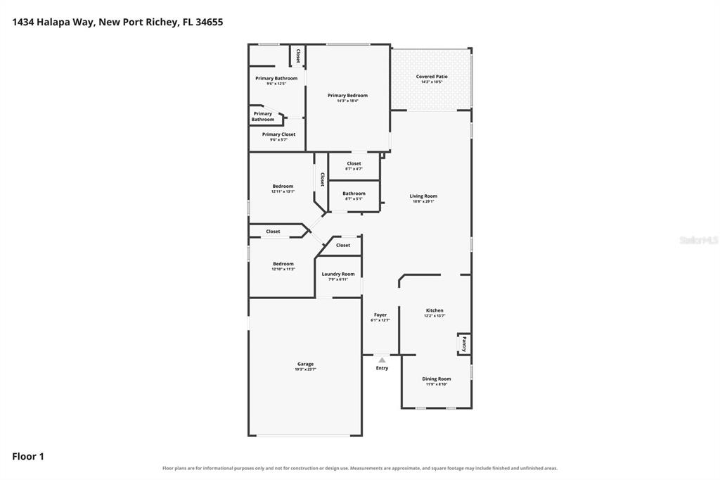 Property for sale at 1434 HALAPA WAY, NEW PORT RICHEY, FL, 34655