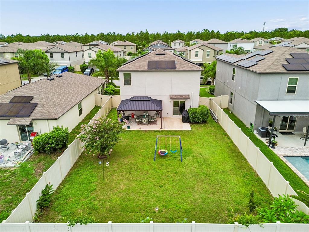 Fenced in back yard