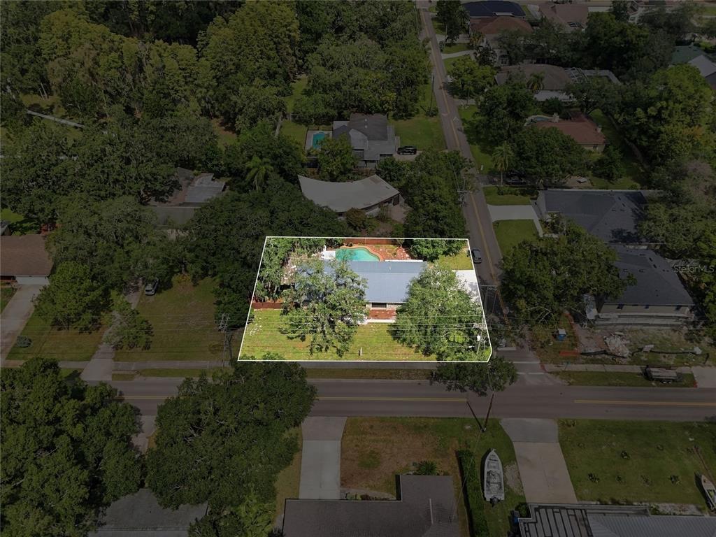 Aerial view of the home.