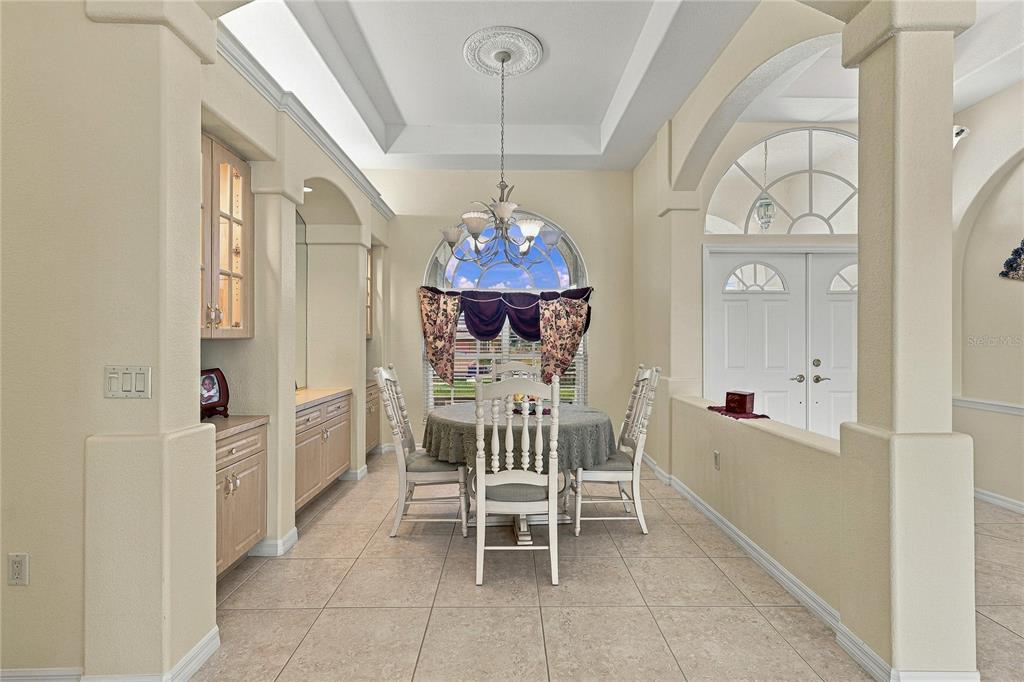 DINING ROOM WITH BUILT IN CABINETS