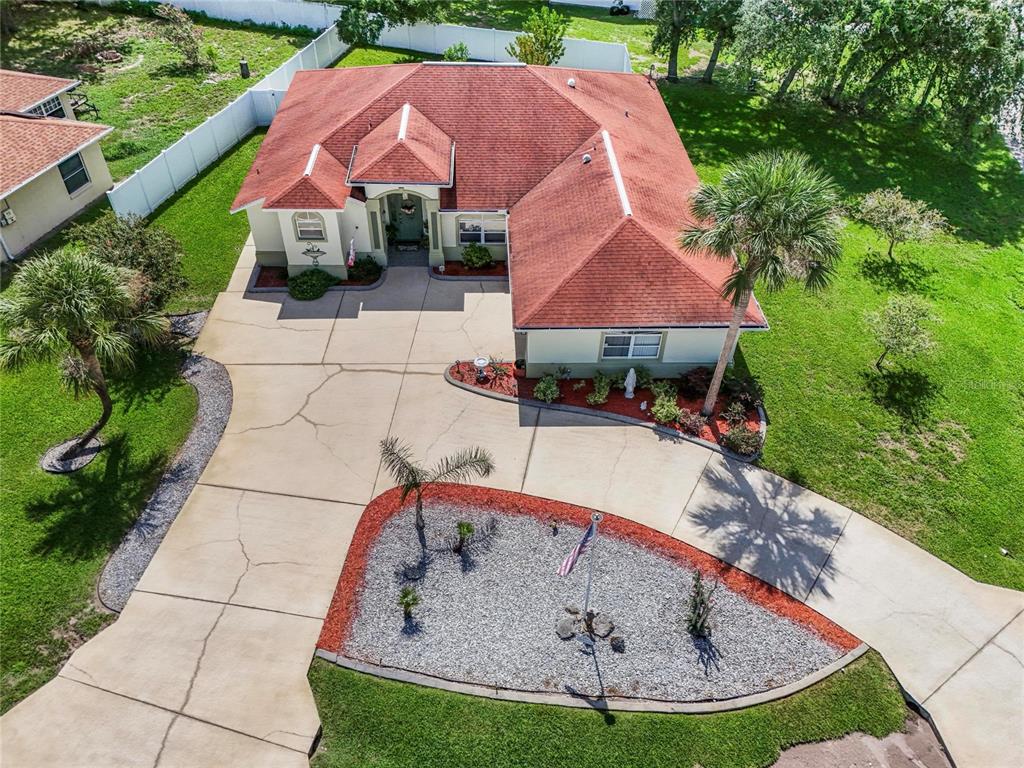 Large Circular Driveway on corner lot
