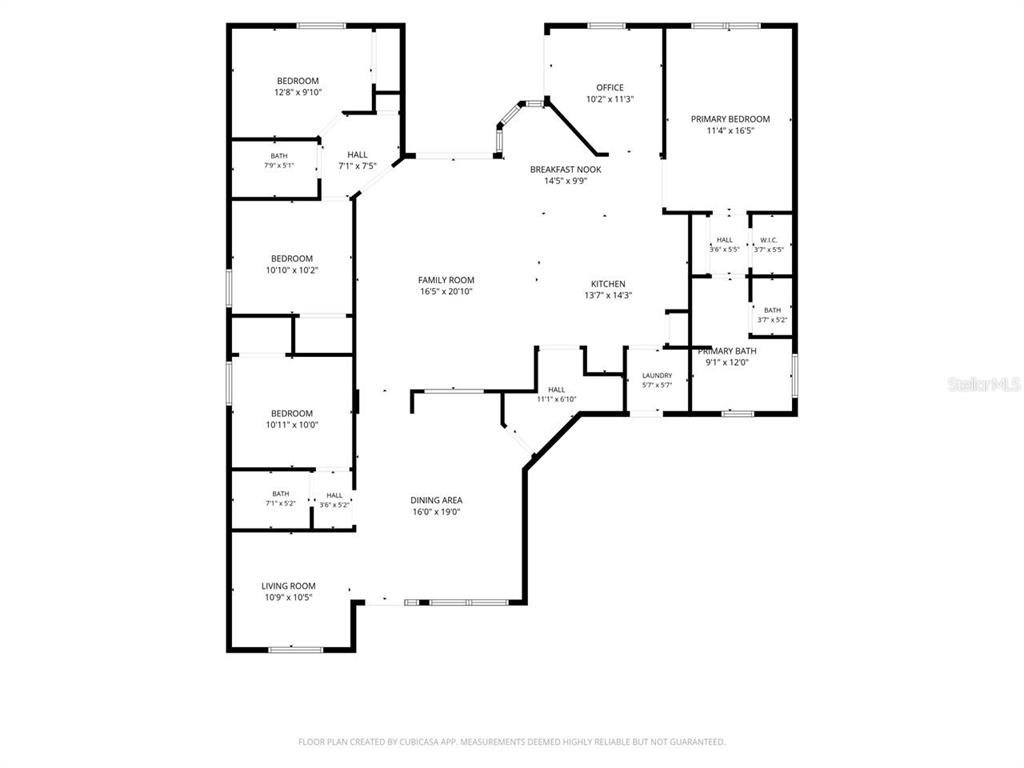 Floorplan - 3 way split plan.