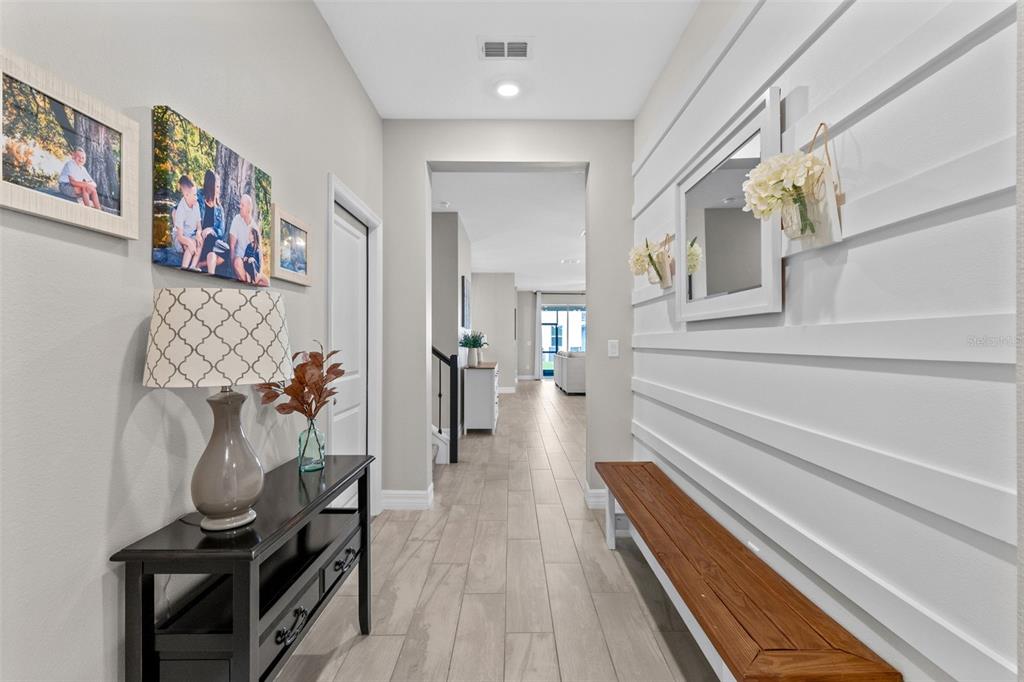Front Entrance highlighted by custom wall