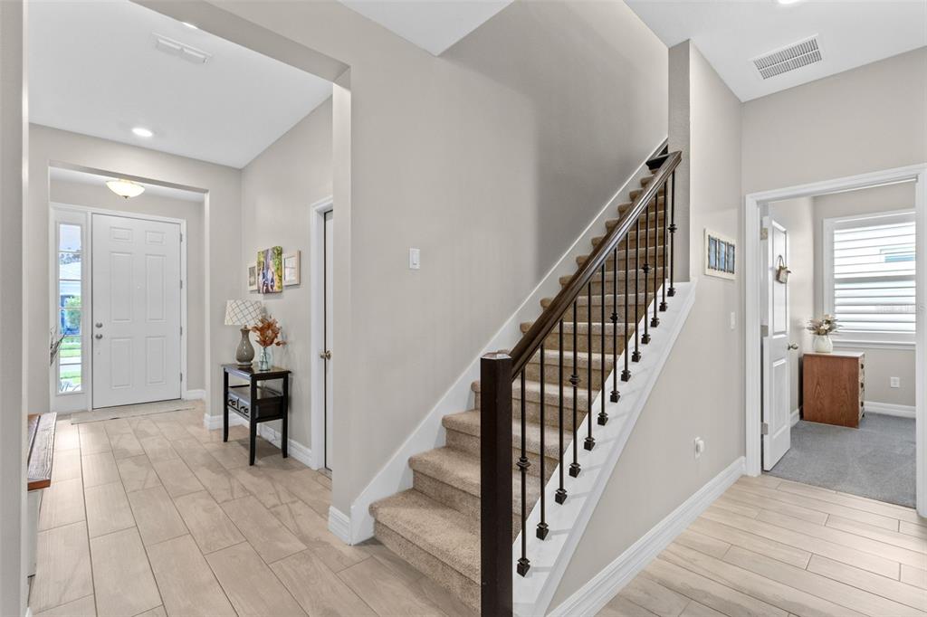 Foyer view & staircase to second floor