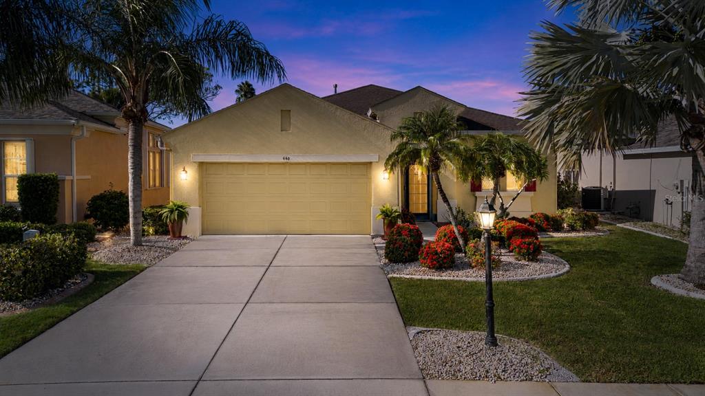 Front of home at twilight