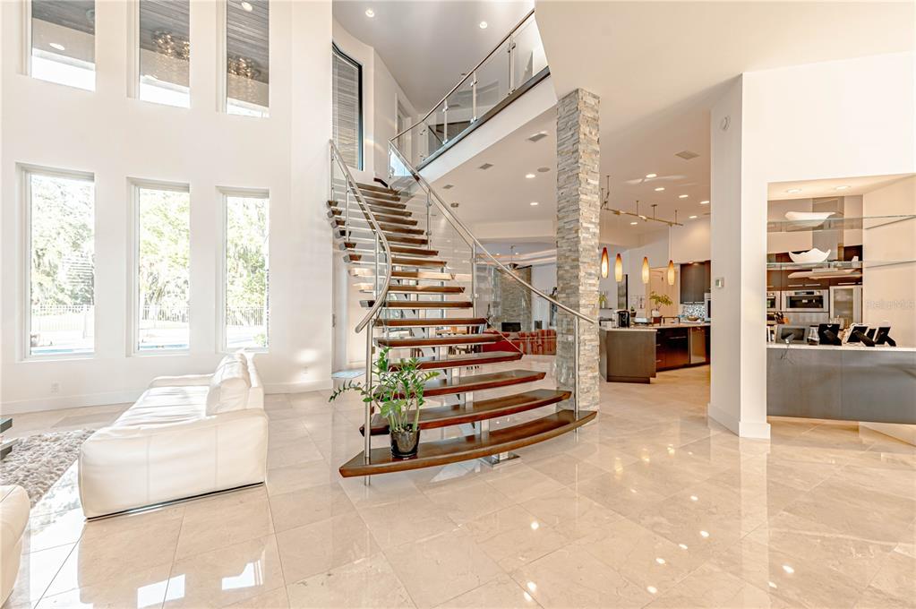 MAHOGANY staircase