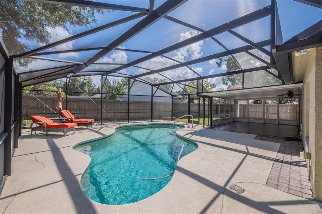 Screen Enclosed Salt Water Pool