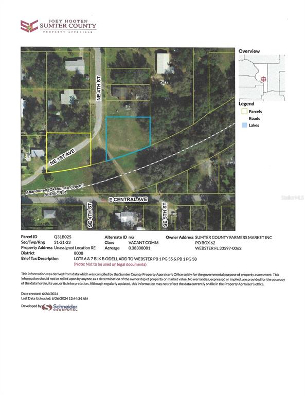 Property for sale at NE FOURTH STREET, WEBSTER, FL, 33597