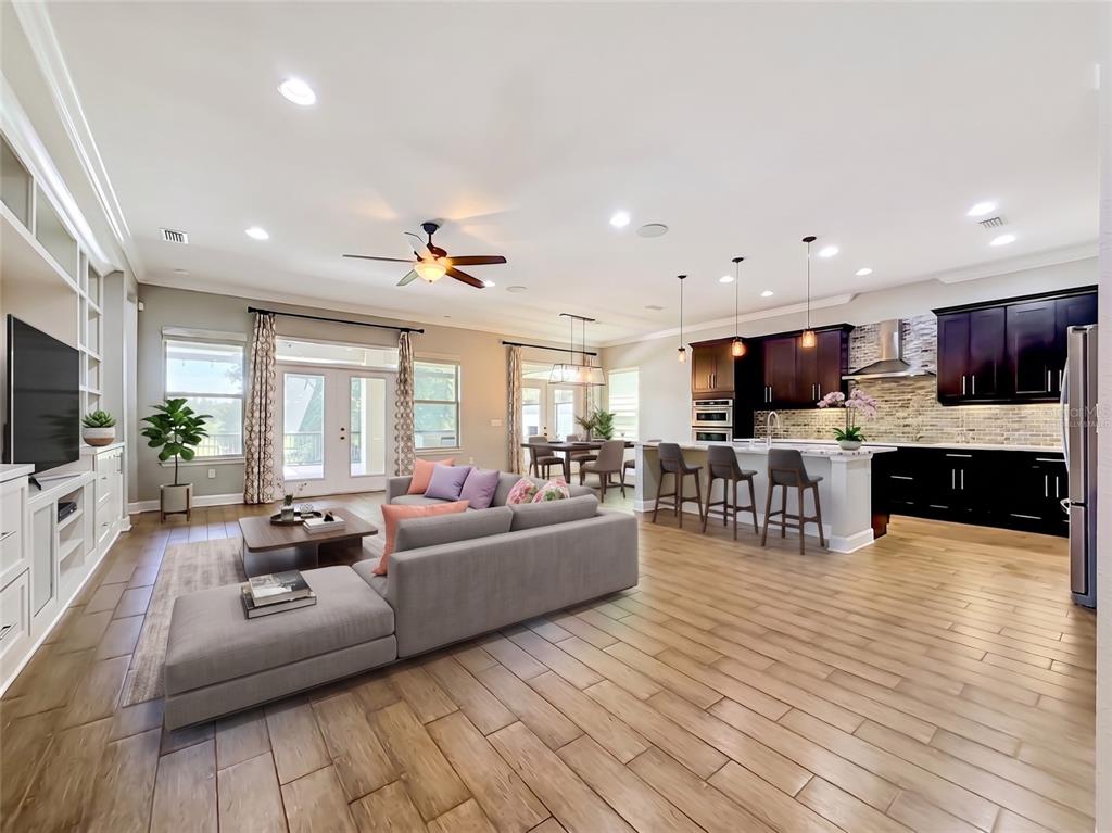 Virtually staged living room