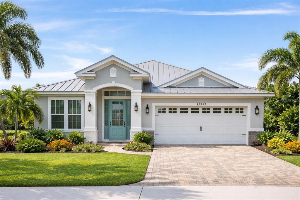 Elevation of new home that can be built on lot for sale