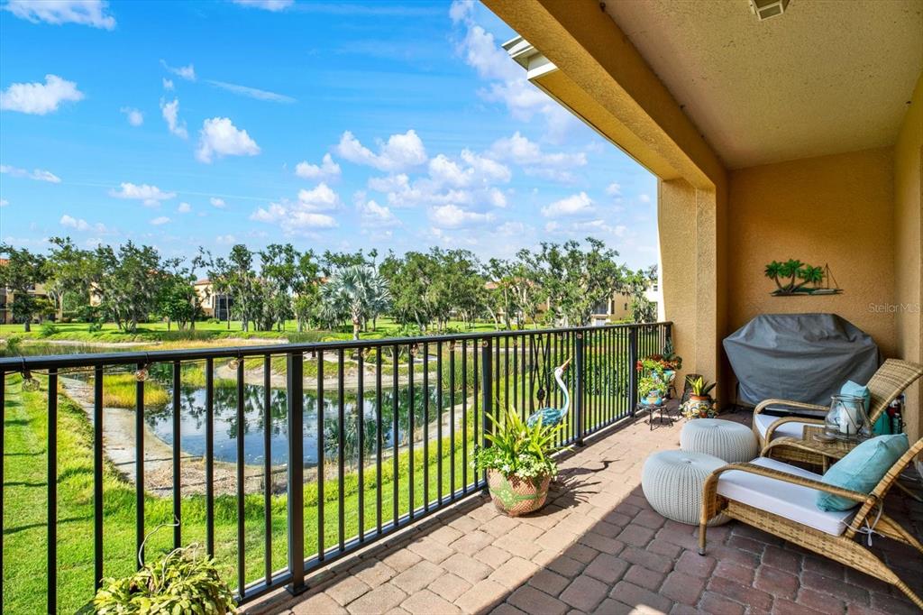 View from main level balcony