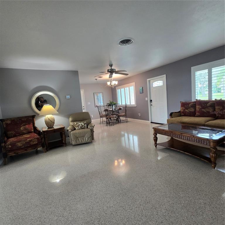 Beautiful terrazzo on much of the home