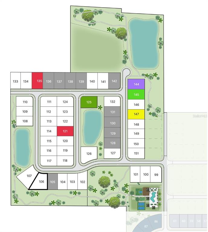 Laureate Village Map Rendering - Sanctuary section - Lot 106