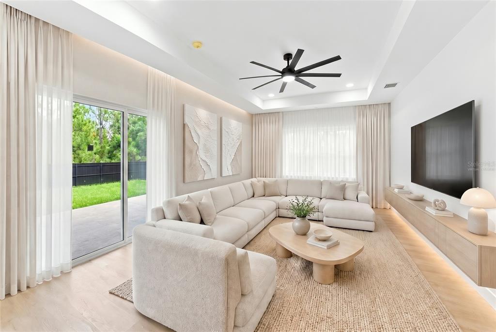 Virtually Staged Family Room