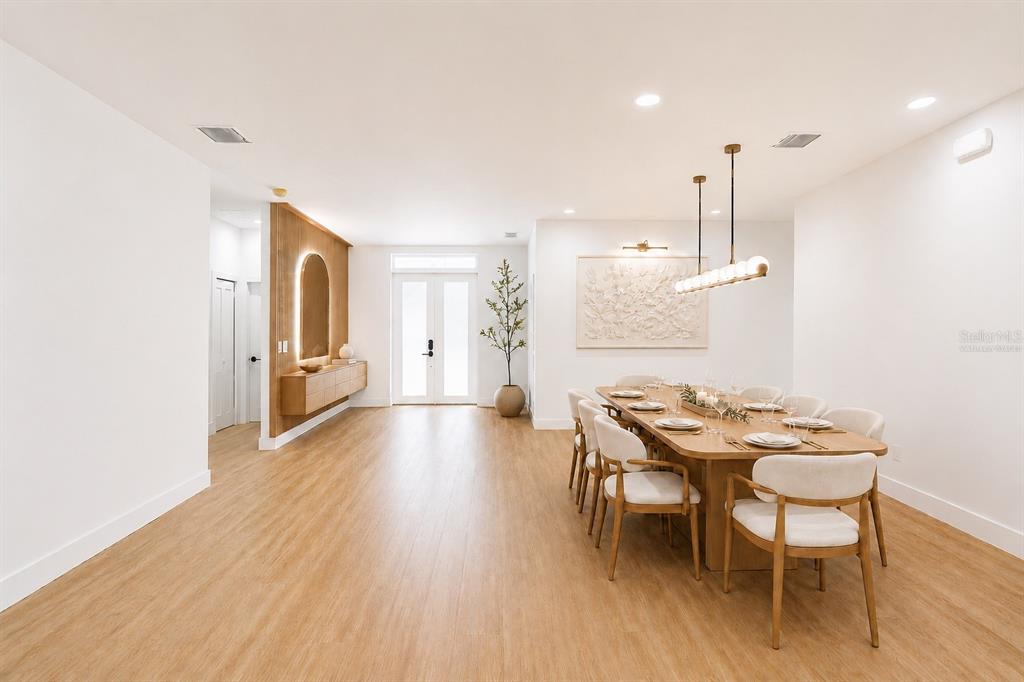 Virtually Staged Dining Area & Front Foyer