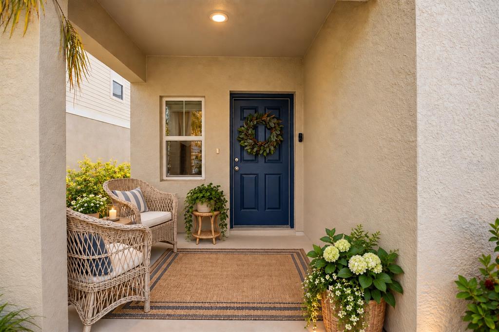 Virtually Staged Covered Front Porch