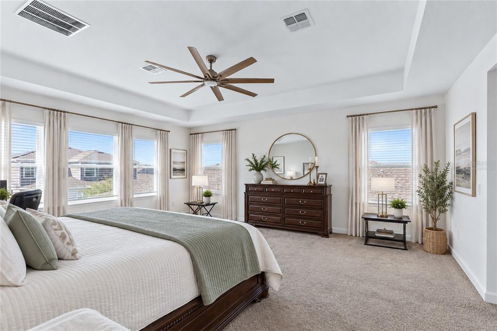Virtually staged image. Primary Suite.