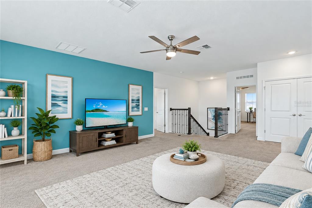 Virtually staged image. Bonus Room.
