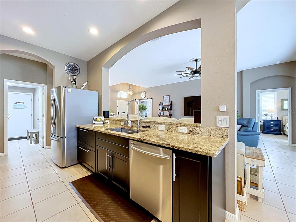 Remodeled Kitchen with Granite countertops
