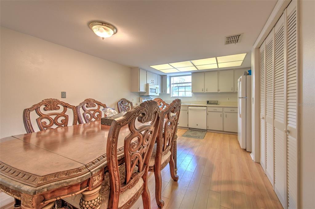 dining area and kitchen
