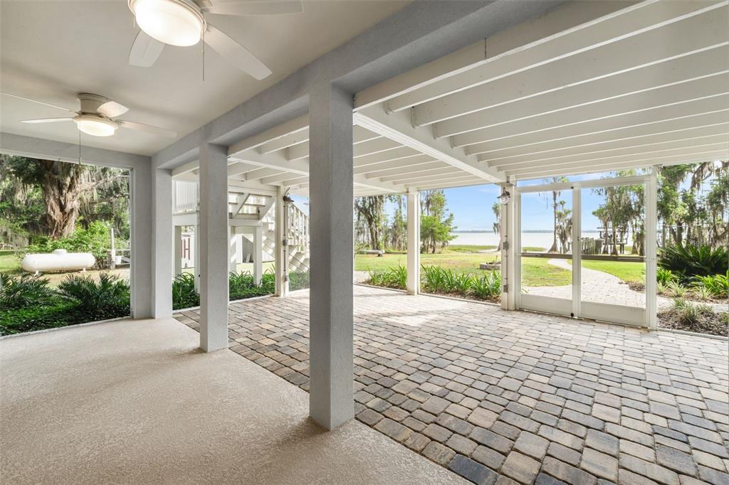 Patio lake view
