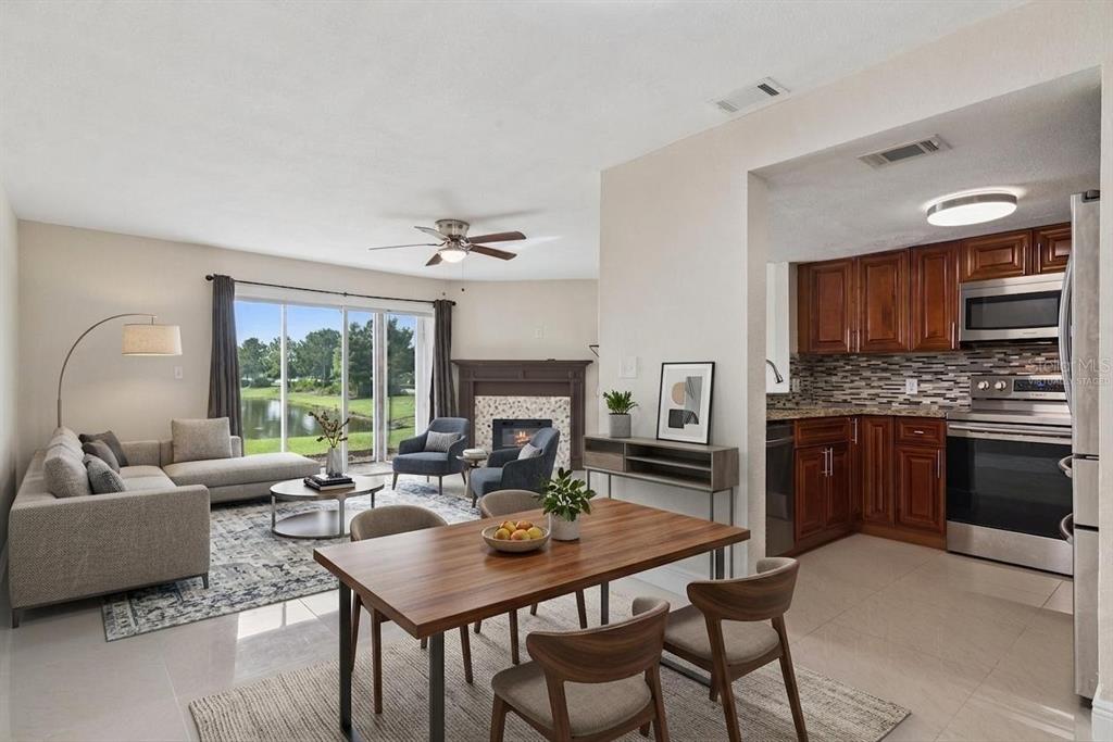 Dining Room/Living Room Combo - Virtually Staged