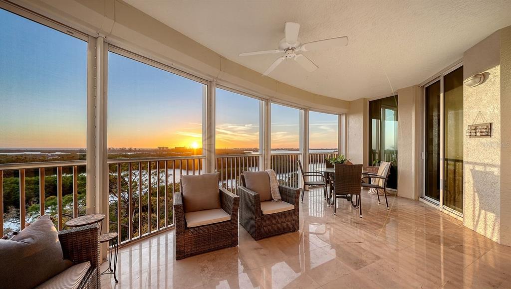 Sunsets from your private lanai with sweeping waterfront vistas