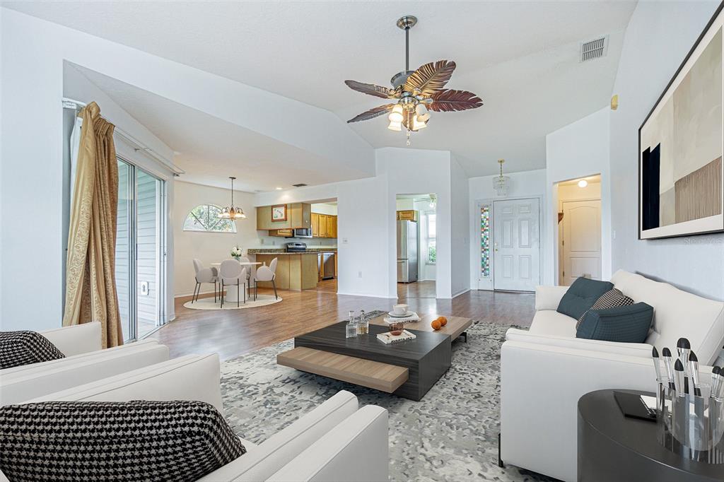 Dining and Living areas OPEN for ease in entertaining!