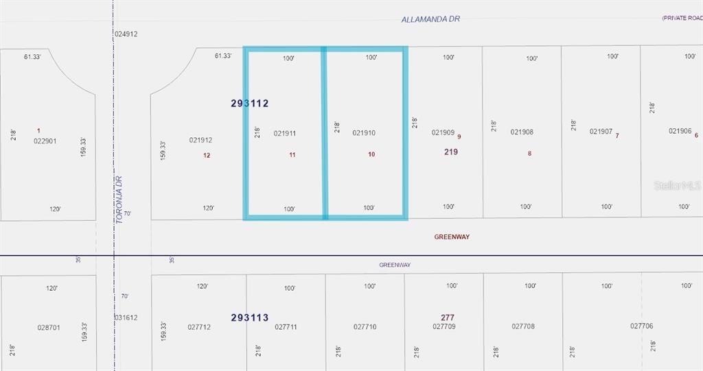 Property for sale at 819 & 821 ALLAMANDA DRIVE, INDIAN LAKE ESTATES, FL, 33855