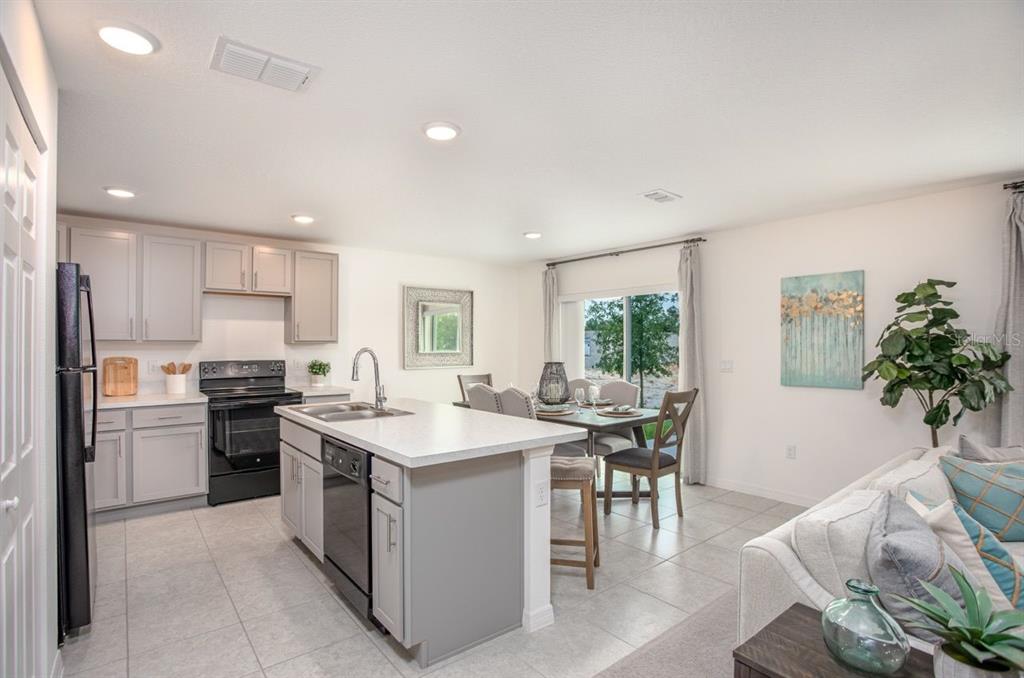 Model home - actual features may vary.