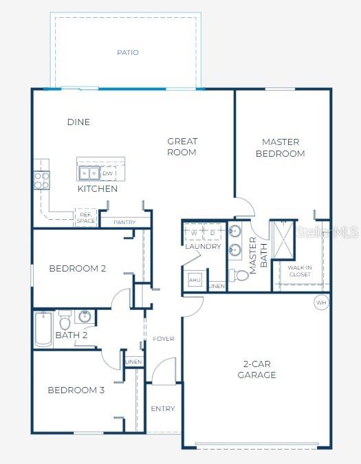 Model home - actual features may vary.