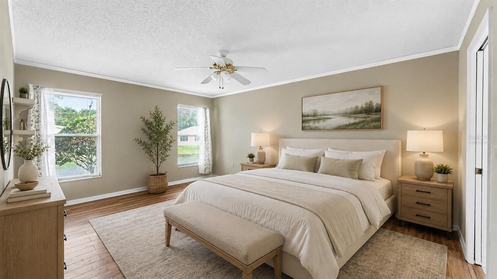 Virtually Staged Primary Bedroom