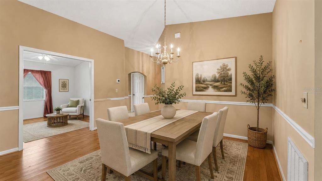 Virtually Staged dining room